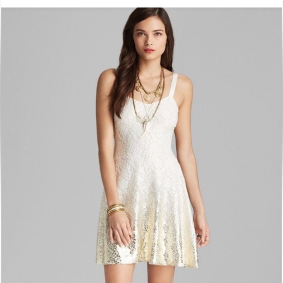 Free People Dresses & Skirts - Free People Ombré Foil Fit and Flare Dress